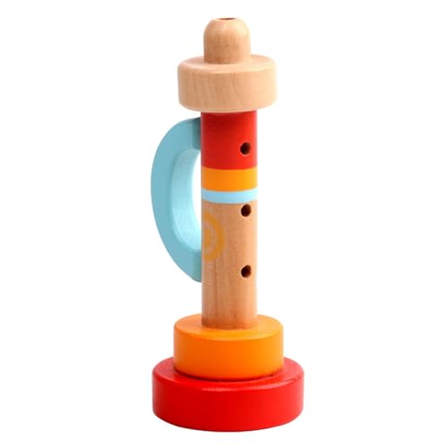 Trompetenspielzeug, glatte hölzerne Kinder Trompete, Sound -Lehrwerkzeug 5.5x2 Tragbares Trompeteninstrument mit 3 Klanglöchern, Bildungsmusikinstrumenten für Kinder ab 3+, Kinder -Trompete, Trompe von Banziaju