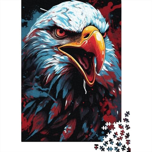 1000-teiliges Adler-Kunst-Puzzle für Erwachsene, Holzpuzzle für Erwachsene und Teenager, Lernpuzzle 1000 Teile (75 x 50 cm) von BaoFFF