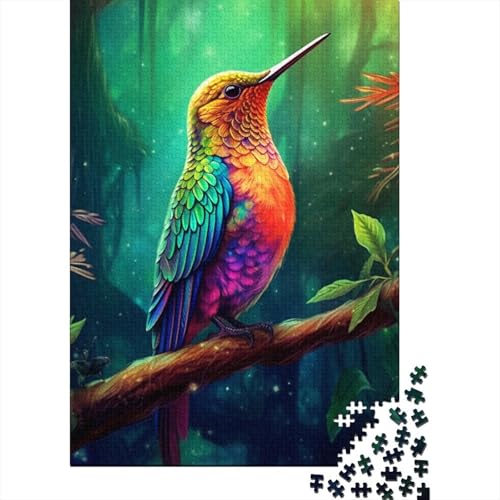 1000-teiliges Fantasie-Kolibri-Holzpuzzle, Holzpuzzle für Erwachsene und Jugendliche ab 12 Jahren, 1000 Stück (75 x 50 cm) von BaoFFF