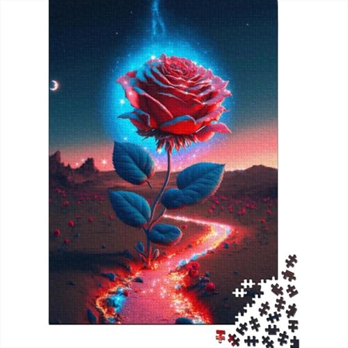 1000-teiliges Fantasy-Rose-Puzzle für Erwachsene, Puzzle, Puzzle für Erwachsene, einzigartige Heimdekoration und Geschenke, 1000 Stück (75 x 50 cm) von BaoFFF