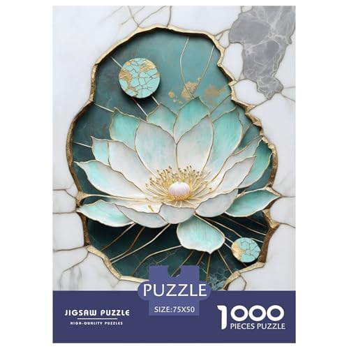 1000-teiliges Kunst-Blumen-Puzzle für Erwachsene und Teenager. Puzzles für Erwachsene und Teenager. Lernspiel, Herausforderungsspielzeug. 1000 Teile (75 x 50 cm) von BaoFFF