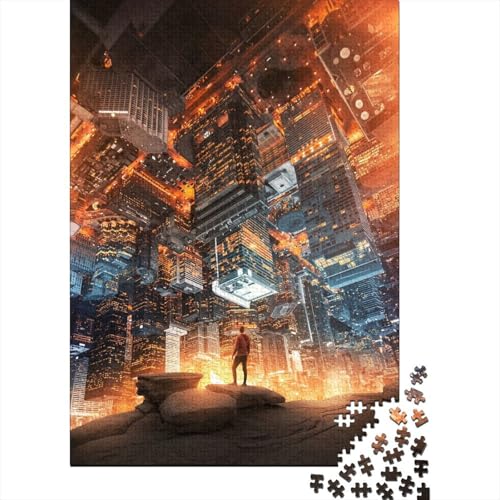 1000-teiliges Lightworld-Puzzle für Erwachsene Teenager, Holzpuzzles für Erwachsene, Lernspielzeug, Geburtstagsgeschenk, 1000 Stück (75 x 50 cm) von BaoFFF