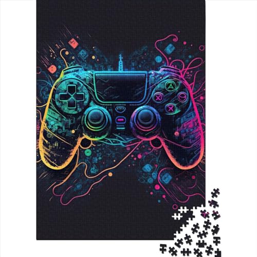 1000-teiliges Neon-Spiel für Erwachsene099767, Puzzle aus Holz, Puzzles als Geschenke, 1000 Teile (75 x 50 cm) von BaoFFF