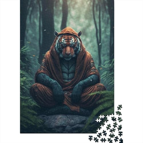 1000-teiliges Puzzle, künstlerisches Tiger-Puzzle für Kartonpuzzle, Lernspielzeug, 1000 Teile (75 x 50 cm) von BaoFFF