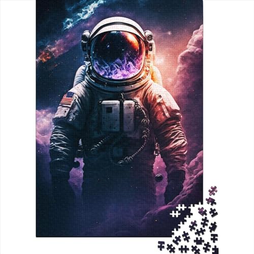 1000-teiliges Puzzle „Astronaut im Weltraum“ für Erwachsene, Holzpuzzle für Erwachsene, Puzzles für Erwachsene, Lernspiel, Herausforderung, Spielzeug, Geburtstagsgeschenk, 1000 Stück (75 x 50 cm) von BaoFFF