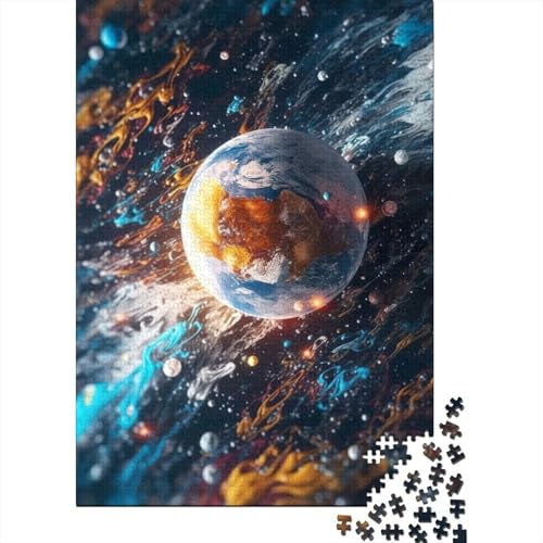 1000-teiliges Puzzle „Erde des Universums“, Puzzle für Erwachsene, Teenager und Holzpuzzle, Familienspiele, Geschenke, 1000 Teile (75 x 50 cm) von BaoFFF