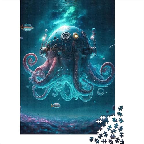 1000-teiliges Puzzle „Space Squids4“, Puzzle für Erwachsene, Teenager und Holzpuzzle, Familienspiele, Geschenke, 1000 Teile (75 x 50 cm) von BaoFFF