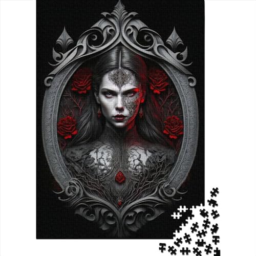 1000-teiliges Puzzle „Woman of Dark Desire“, Puzzle für Erwachsene, Teenager und Holzpuzzle, Familienspiele, Geschenke, 1000 Teile (75 x 50 cm) von BaoFFF