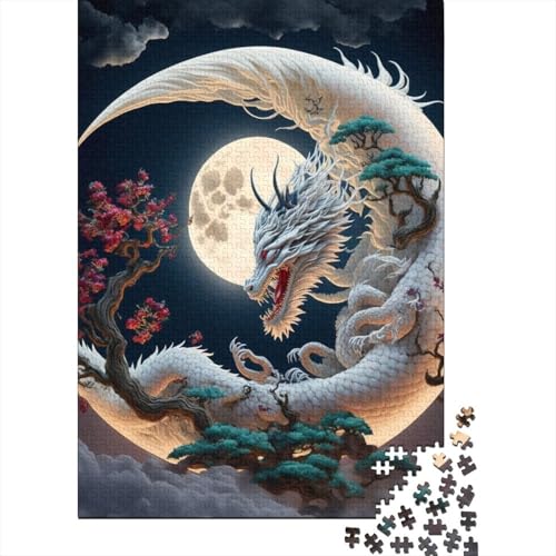 1000-teiliges Puzzle für Erwachsene, Brave Dragon, quadratische Puzzles für Erwachsene und Holzpuzzles, Lernspiel, 1000 Teile (75 x 50 cm) von BaoFFF