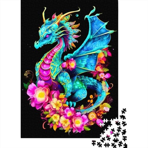 1000-teiliges Puzzle für Erwachsene, Drache15, Puzzle für Erwachsene und Holzpuzzle, Puzzle für Puzzleliebhaber, 1000 Teile (75 x 50 cm) von BaoFFF