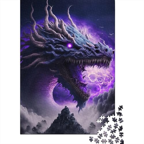 1000-teiliges Puzzle für Erwachsene, Dragon894, quadratisches Puzzle für Erwachsene und Holzpuzzle, Lernspiel, Herausforderungsspielzeug, 1000 Teile (75 x 50 cm) von BaoFFF