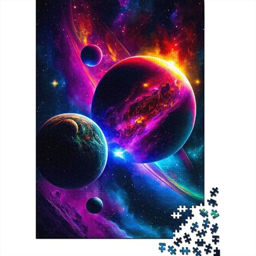 1000-teiliges Puzzle für Erwachsene, Galaxy984, quadratische Puzzles für Erwachsene und Holzpuzzles, Lernspiel, 1000 Teile (75 x 50 cm) von BaoFFF