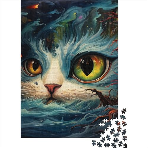 1000-teiliges Puzzle für Erwachsene, Home Art Cat Style Puzzles für Erwachsene, Puzzles 1000-teiliges Spielspielzeug für Erwachsene, Familienpuzzles, 1000 Teile (75 x 50 cm) von BaoFFF