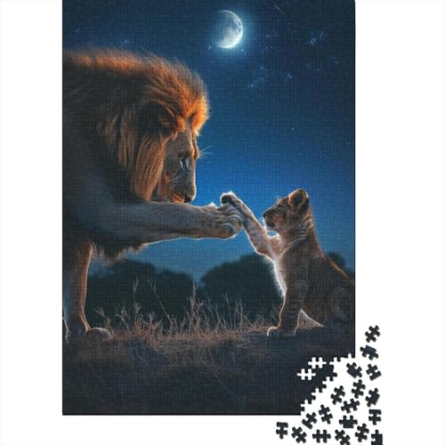 1000-teiliges Puzzle für Erwachsene, künstlerisches Löwen-Puzzle für Erwachsene, Kartonpuzzle, Lernspiel für Erwachsene, 1000 Teile (75 x 50 cm) von BaoFFF