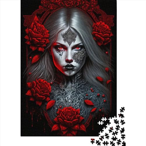 1000-teiliges Puzzle für Erwachsene „Enchanted with Roses“, kreatives Puzzle für Erwachsene und Puzzle-Lernspiel für Erwachsene, 1000 Teile (75 x 50 cm) von BaoFFF