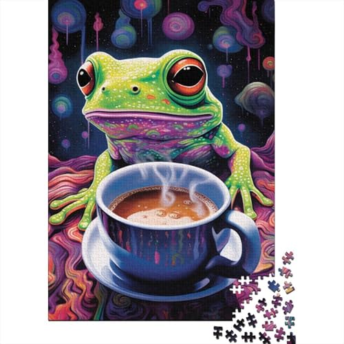 1000-teiliges Puzzle für Erwachsene – Kunsttier-Frosch-Puzzle – Puzzle 1000 Teile für Erwachsene – Hergestellt aus hochwertigem Holz, 1000 Teile (75 x 50 cm) von BaoFFF