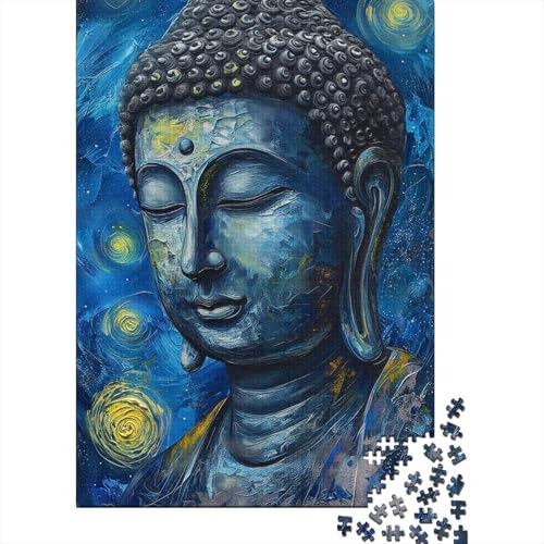 1000-teiliges Puzzle im Buddha-Sternennacht-Stil für Erwachsene, Puzzles, Lernspielzeug, 1000 Stück (75 x 50 cm) von BaoFFF