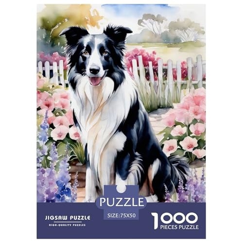 1000-teiliges Puzzle mit Tierkunst und Hunden für Erwachsene und Teenager. Puzzles für Erwachsene und Teenager. Lernspiel, Herausforderungsspielzeug. 1000 Teile (75 x 50 cm) von BaoFFF