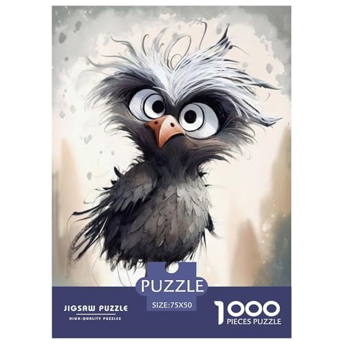 1000-teiliges Puzzle mit Tierkunst und Vögeln, Holzpuzzle, Erwachsenenpuzzle, nachhaltiges Puzzle für Erwachsene, 1000 Teile (75 x 50 cm) von BaoFFF