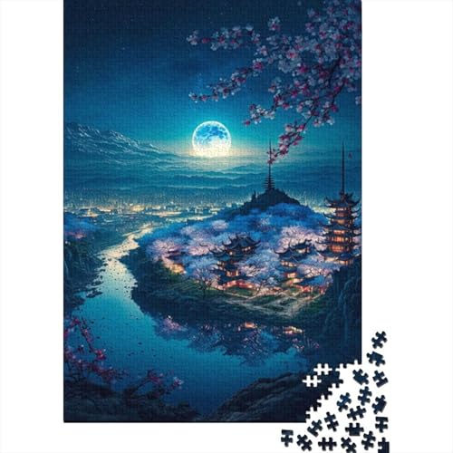 1000-teiliges Puzzle mit japanischen Tempeln für Erwachsene, Puzzles, Lernspielzeug, 1000 Stück (75 x 50 cm) von BaoFFF