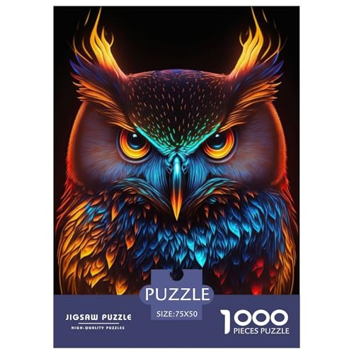 1000-teiliges Tierkunst-Vogel-Puzzle, Holzpuzzle für Erwachsene und Teenager, Puzzle, 1000 Stück (75 x 50 cm) von BaoFFF