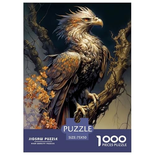 1000-teiliges Tierkunst-Vogel-Puzzle für Erwachsene, schwierige Holzpuzzles für Erwachsene und Teenager, für Erwachsene und Teenager ab 12 Jahren, 1000 Teile (75 x 50 cm) von BaoFFF