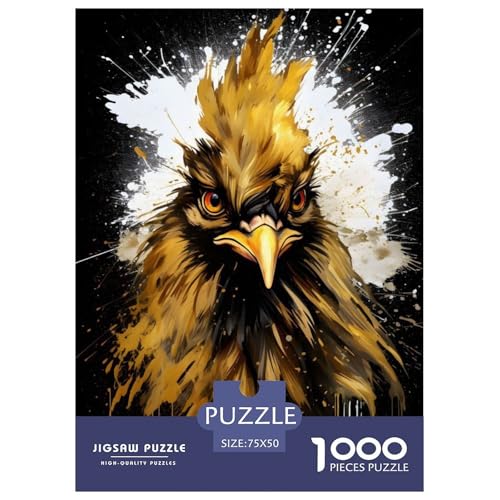 1000-teiliges Tierkunst-Vogel-Puzzle für Erwachsene, schwierige Holzpuzzles für Erwachsene und Teenager, für Erwachsene und Teenager ab 12 Jahren, 1000 Teile (75 x 50 cm) von BaoFFF