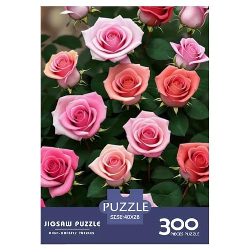 300-teiliges Kunst-Blumen-Puzzle für Erwachsene, schwierige Puzzles, Holzpuzzles, Lernspiel für Erwachsene Teenager, 300 Stück (40 x 28 cm) von BaoFFF