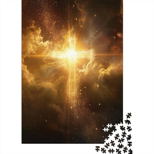 300-teiliges Puzzle, Kreuzpuzzle für Erwachsene, Holzbrettpuzzle, Lernspiel für Erwachsene, 300 Teile (40 x 28 cm) von BaoFFF