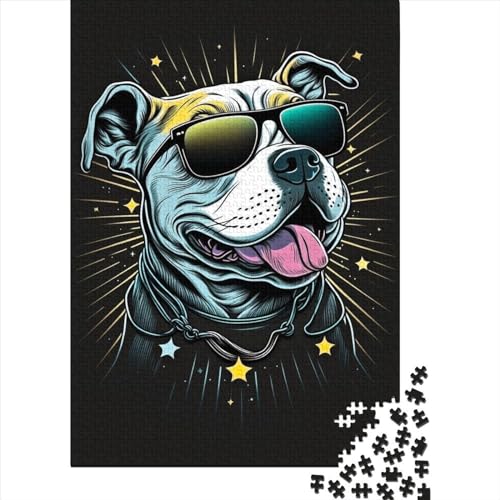 300-teiliges Puzzle, niedlicher Hund, kreatives quadratisches Puzzle für Erwachsene und Holzpuzzle, Spielzeug, Denkspiel, 300 Teile (40 x 28 cm) von BaoFFF