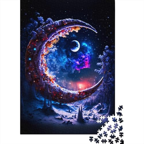 300-teiliges Puzzle „Cosmic Dream Moon“ für Erwachsene, Puzzle für Erwachsene, ab 14 Jahren, 300 Teile (40 x 28 cm) von BaoFFF