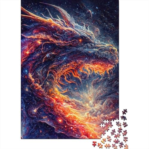 300-teiliges Puzzle „Der Regenbogendrache 2“ für Erwachsene, Holzpuzzle, Lernspielzeug, 300 Teile (40 x 28 cm) von BaoFFF