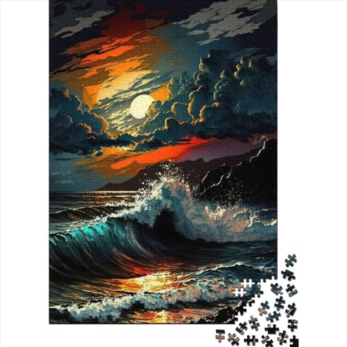 300-teiliges Puzzle „Stürmischer Ozean“ für Erwachsene, Puzzles für Erwachsene, Puzzles für Erwachsene, Lernspiel, Herausforderungsspielzeug, 300 Stück (40 x 28 cm) von BaoFFF