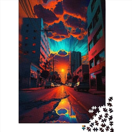 300-teiliges Puzzle für Erwachsene, Psychedelic985, quadratisches Puzzle für Erwachsene und Holzpuzzles, Heimdekoration, 300 Stück (40 x 28 cm) von BaoFFF