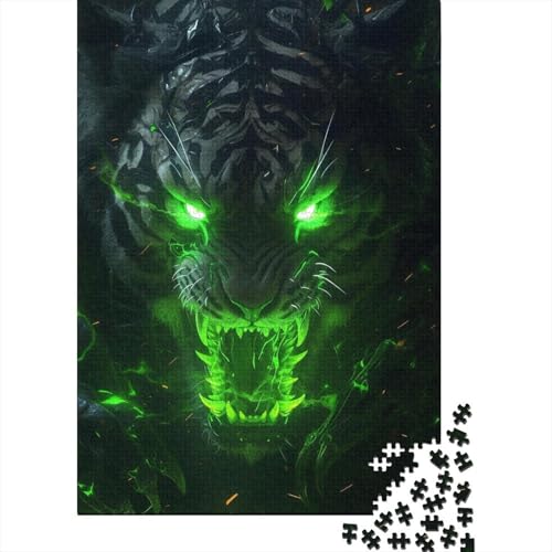 300-teiliges Puzzle für Erwachsene, künstlerische Tiger-Puzzles für Erwachsene, Kartonpuzzles, Lernspiele für Erwachsene und 300 Teile (40 x 28 cm) von BaoFFF