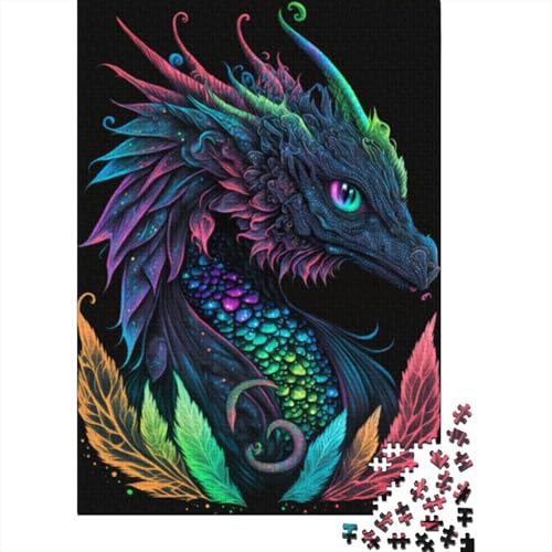 300-teiliges Puzzle mit Tieren und Drachen für Erwachsene, Holzpuzzle, Puzzles für Erwachsene, Lernspiel, Herausforderungsspielzeug, 300 Stück (40 x 28 cm) von BaoFFF