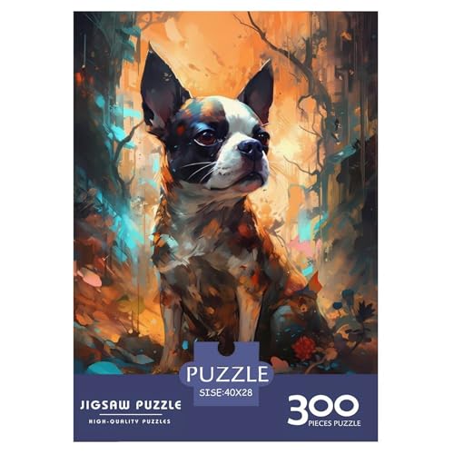 300-teiliges Puzzle mit Tierkunst-Hund für Erwachsene, schwierige Holzpuzzles für Erwachsene und Teenager, für Erwachsene und Teenager ab 12 Jahren, 300 Teile (40 x 28 cm) von BaoFFF