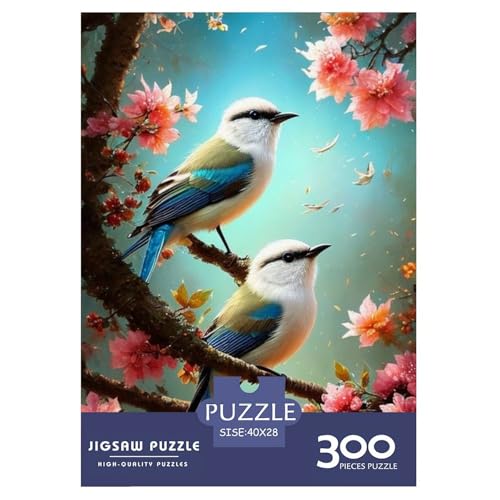 300-teiliges Puzzle mit Tierkunst und Vogelmotiv für Erwachsene, schwierige Puzzles, Holzpuzzles, Lernspiel für Erwachsene Teenager, 300 Stück (40 x 28 cm) von BaoFFF