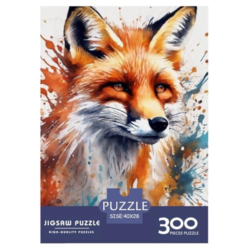 300-teiliges Puzzle mit Tiermotiv, Fuchs, für Erwachsene und Teenager, Puzzle, Puzzles für Erwachsene, Puzzles für Erwachsene, 300 Teile (40 x 28 cm) von BaoFFF