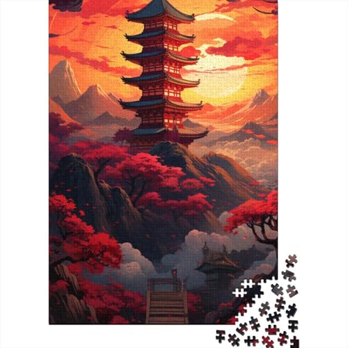 300-teiliges Puzzle mit dem Motiv des Fuji, Japan, Puzzle für Erwachsene, ab 14 Jahren, 300 Teile (40 x 28 cm) von BaoFFF