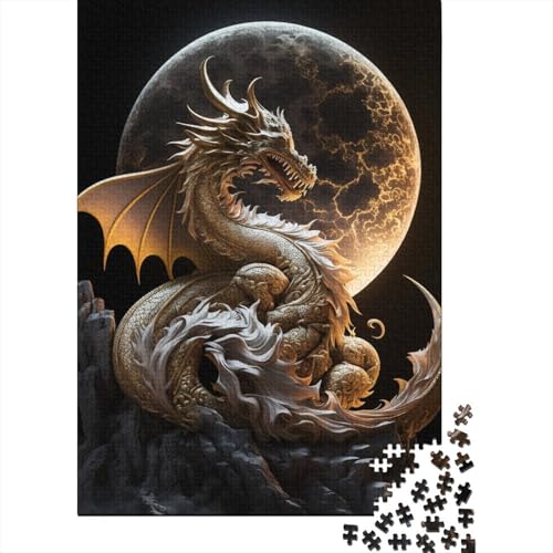 300-teiliges Puzzlespiel „Brave Dragon“ für Erwachsene, Holzpuzzle, Lernspiel, Herausforderungsspielzeug, 300 Stück (40 x 28 cm) von BaoFFF