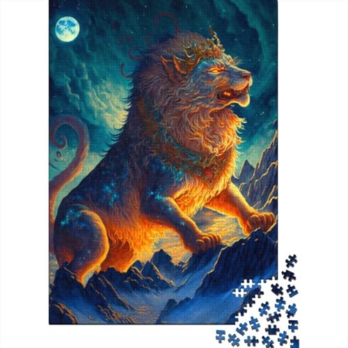 500-teiliges Löwen-Puzzle für Erwachsene, Puzzles, Lernspielzeug, 500 Stück (52 x 38 cm) von BaoFFF