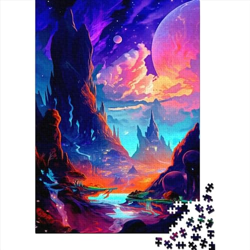 500-teiliges Puzzle, Fantasielandschaft, 15 Puzzles für Erwachsene, schwierige und anspruchsvolle Holzbrettpuzzles, 500 Teile (52 x 38 cm) von BaoFFF