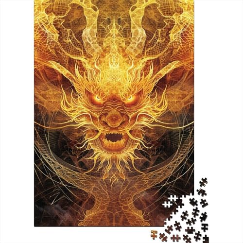 500-teiliges Puzzle, Loong-Puzzle für Erwachsene, Holzbrett-Puzzle, Lernspiel, Herausforderungsspielzeug, 500 Stück (52 x 38 cm) von BaoFFF