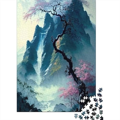 500-teiliges Puzzle, japanische Landschaft, kreatives quadratisches Puzzle für Erwachsene und Holzpuzzle, Spielzeug, Denkspiel, 500 Teile (52 x 38 cm) von BaoFFF