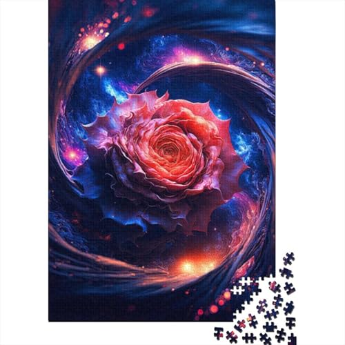 500-teiliges Puzzle „Kosmische Blume“ für Erwachsene und Teenager, Lernspielzeug aus Holz, 500 Teile (52 x 38 cm) von BaoFFF