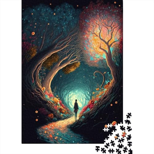 500-teiliges Puzzle „Kosmischer Pilz“ für Erwachsene, Holzpuzzle, Lernspiel für Erwachsene Teenager, 500 Stück (52 x 38 cm) von BaoFFF