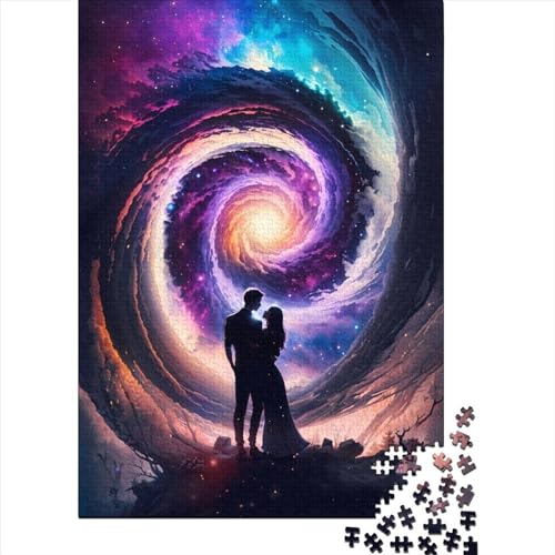 500-teiliges Puzzle „Love of Cosmos“, Puzzle für Erwachsene, schwierige und anspruchsvolle Holzbrettpuzzles, 500 Teile (52 x 38 cm) von BaoFFF