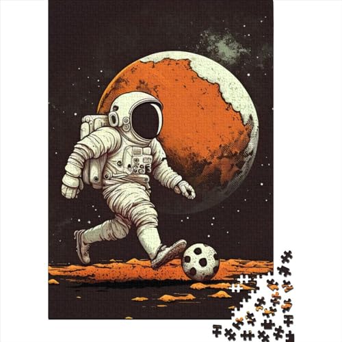 500-teiliges Puzzle für Erwachsene, Astronaut spielt Fußball, 6 kreative Puzzles für Erwachsene und Puzzle-Lernspiel für Erwachsene, 500 Teile (52 x 38 cm) von BaoFFF