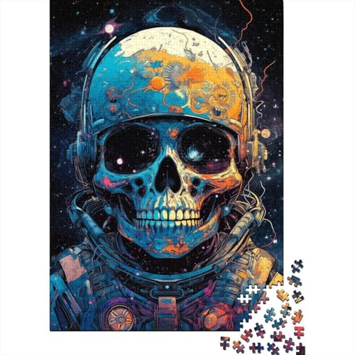 500-teiliges Puzzle für Erwachsene, Galaktischer Totenkopf, quadratische Puzzles für Erwachsene, Holzpuzzle, Spielzeug, Wanddekoration, 500 Stück (52 x 38 cm) von BaoFFF